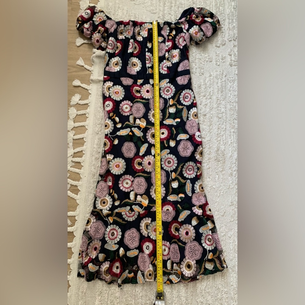 Sam Edelman Helium Floral Embroidered Off the Shoulder Dress (Size 10) - Picture 10 of 16
